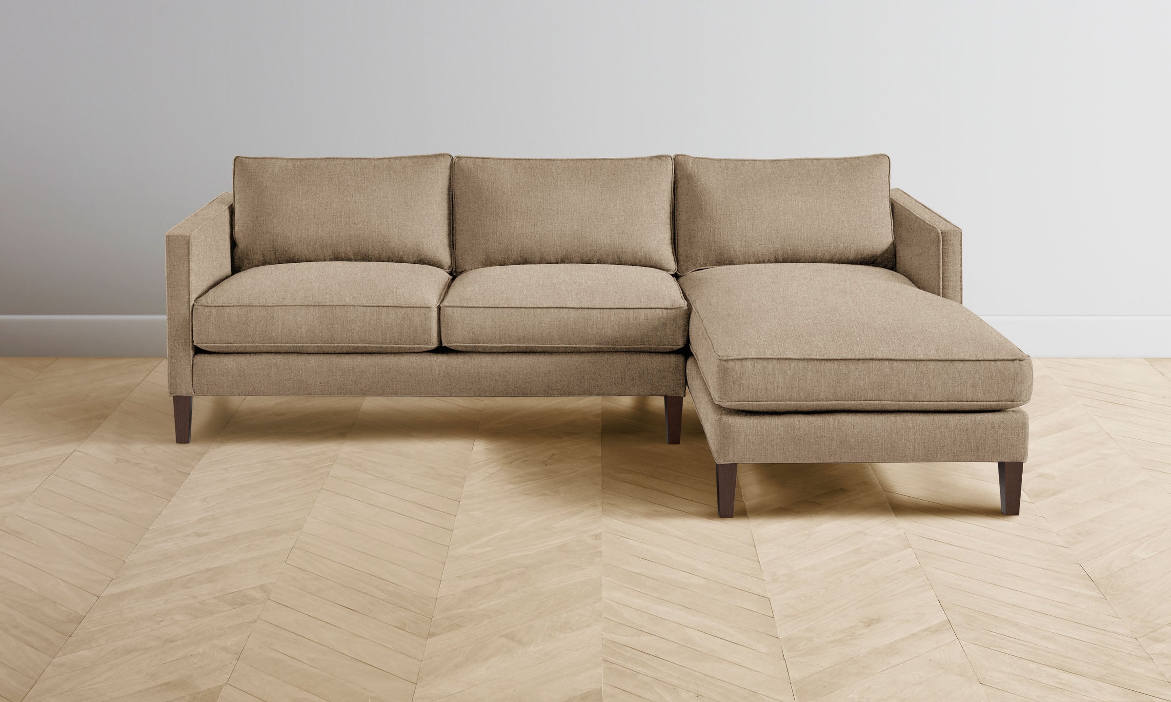 Premium Crosby Sectional Sofa - Italian Brushed Wool Upholstery with Fox Fur Accents | Luxury Living Room Furniture for Modern Homes & Cozy Family Gatherings