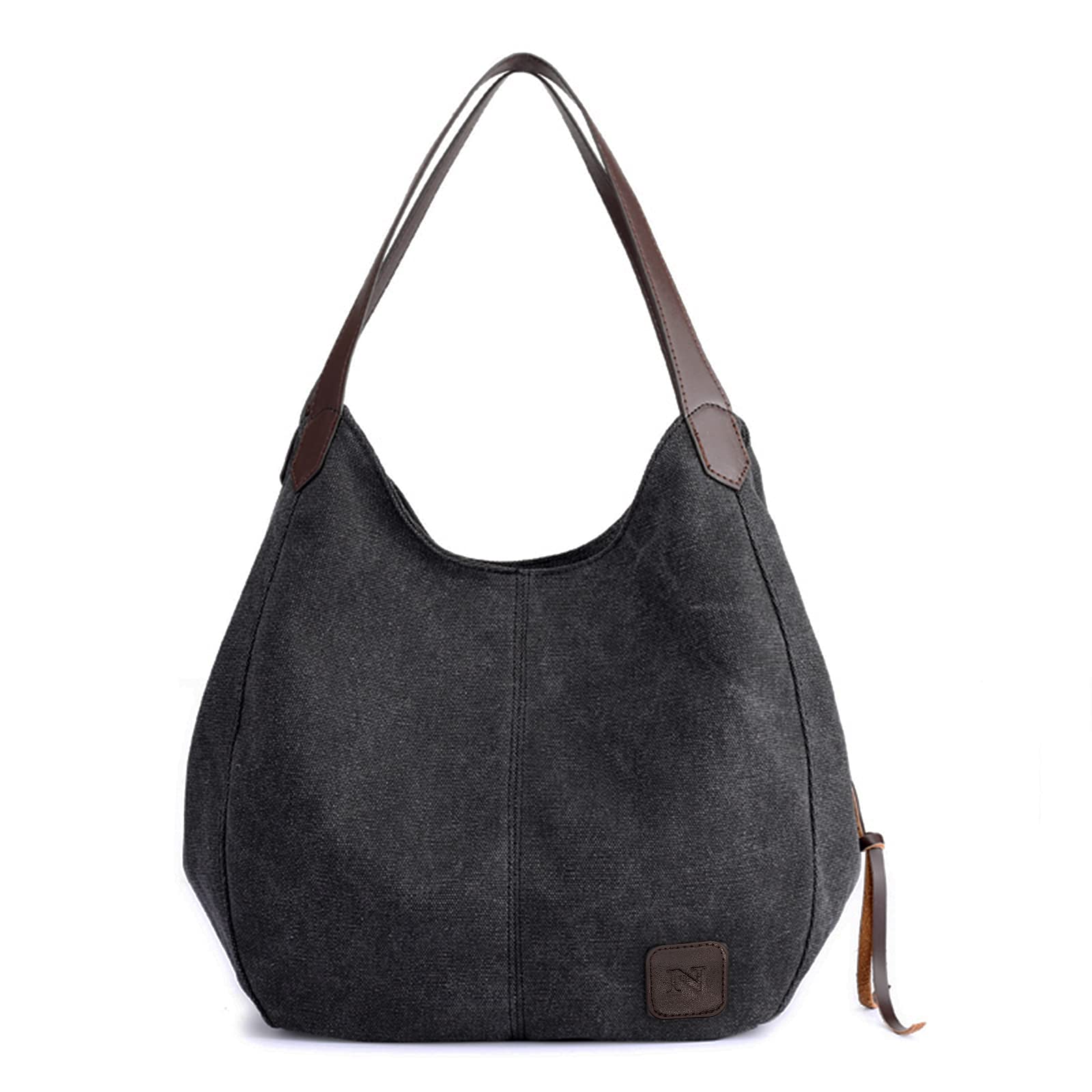 PHABULS Large Canvas Tote Bag for Women - Stylish Work Bag with Pockets, Durable Summer Beach Purse | Perfect for Office, Shopping & Travel Accessories