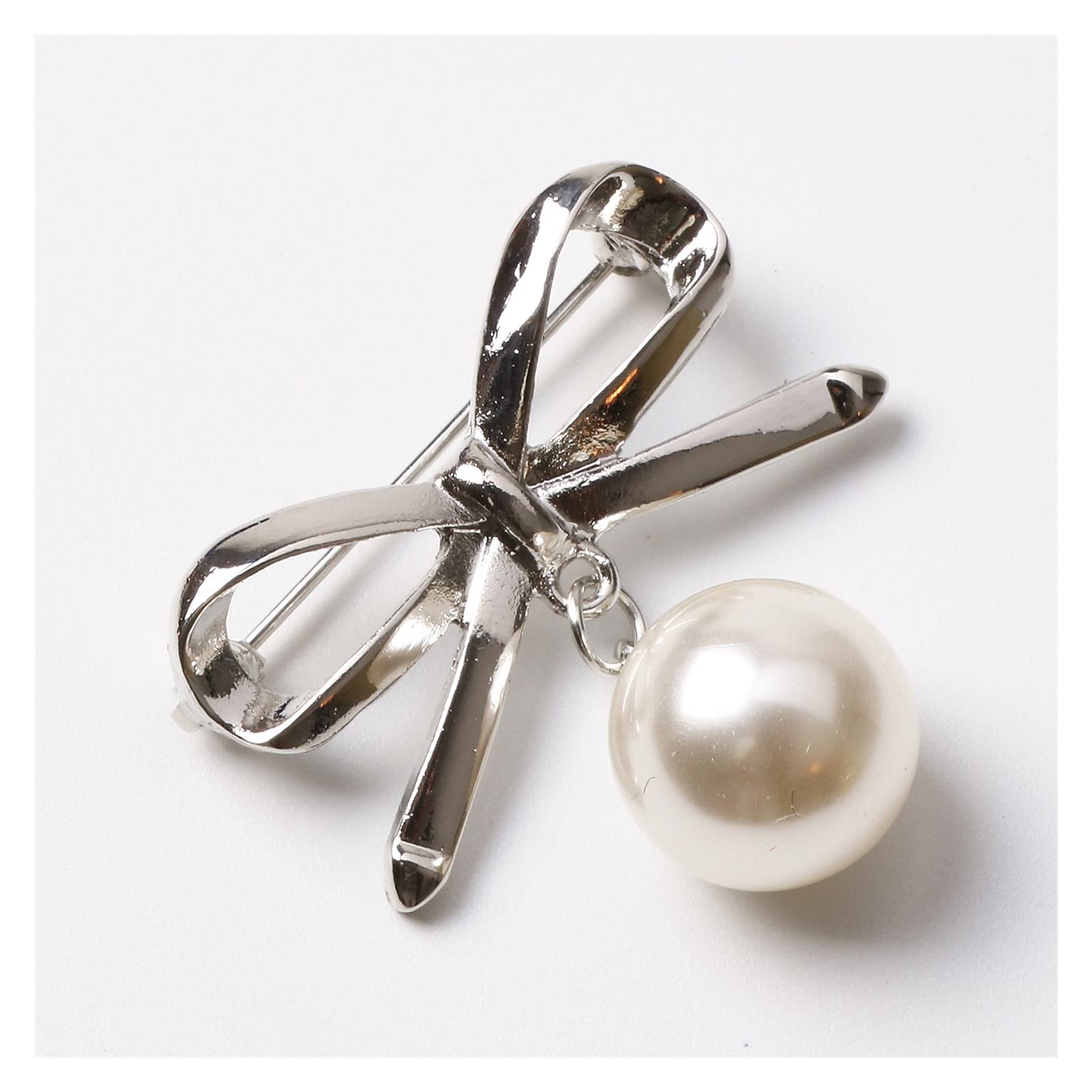 Elegant Pearl Bow Brooch for Women - Korean Fashion Jewelry Gift for Wedding & Coat Accessories