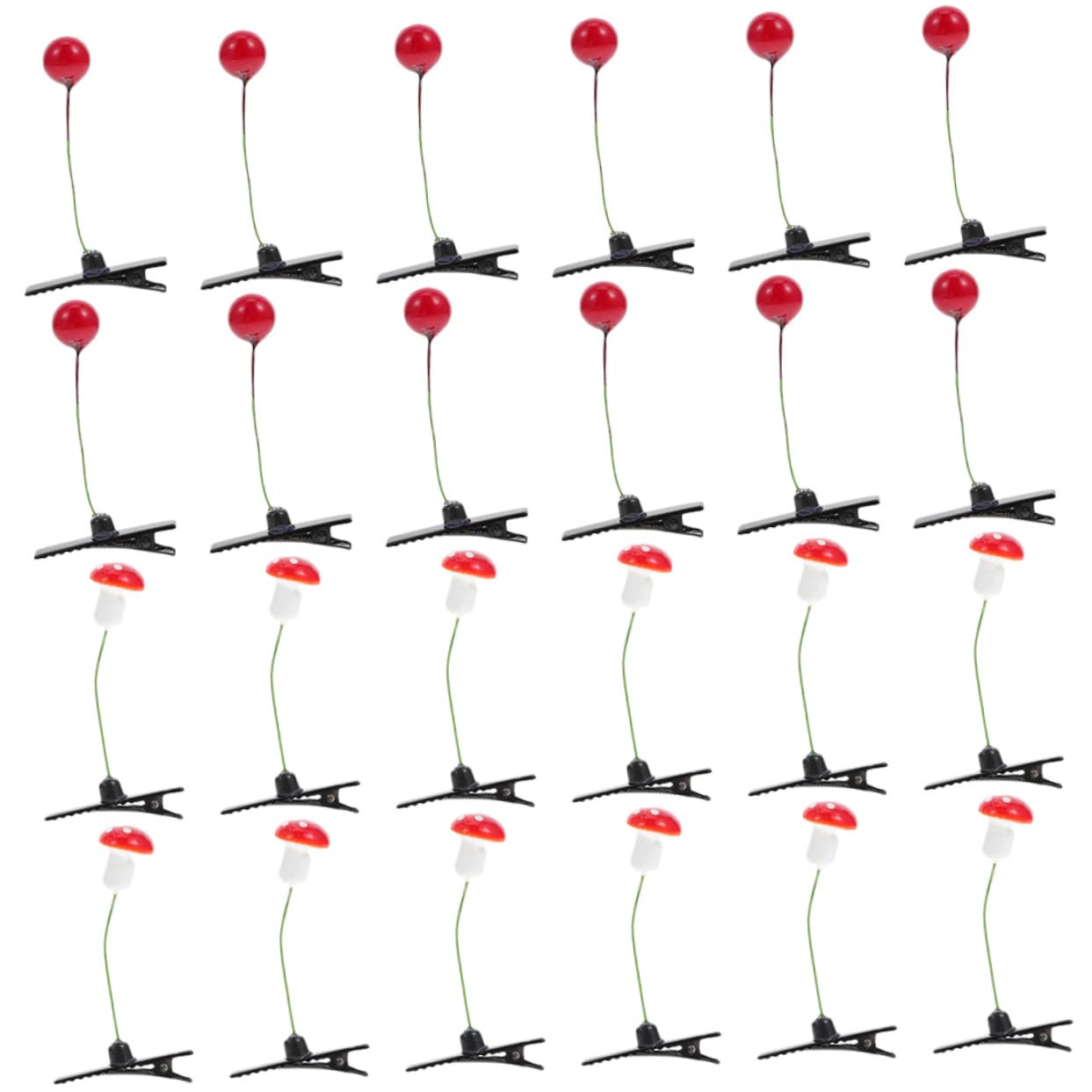 BIUDECO 24pcs Plant Hair Clips for Girls - Fun Sprout Hair Bows for Teens & Kids - Perfect for School & Parties