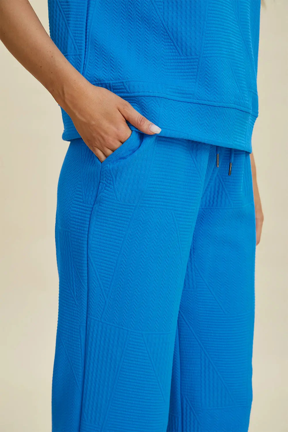 Double Take Women's Full Size Textured Ruffle Short Sleeve Top & Wide Leg Pants Set | Casual Outfit for Summer, Beach, Date Night & Office Wear