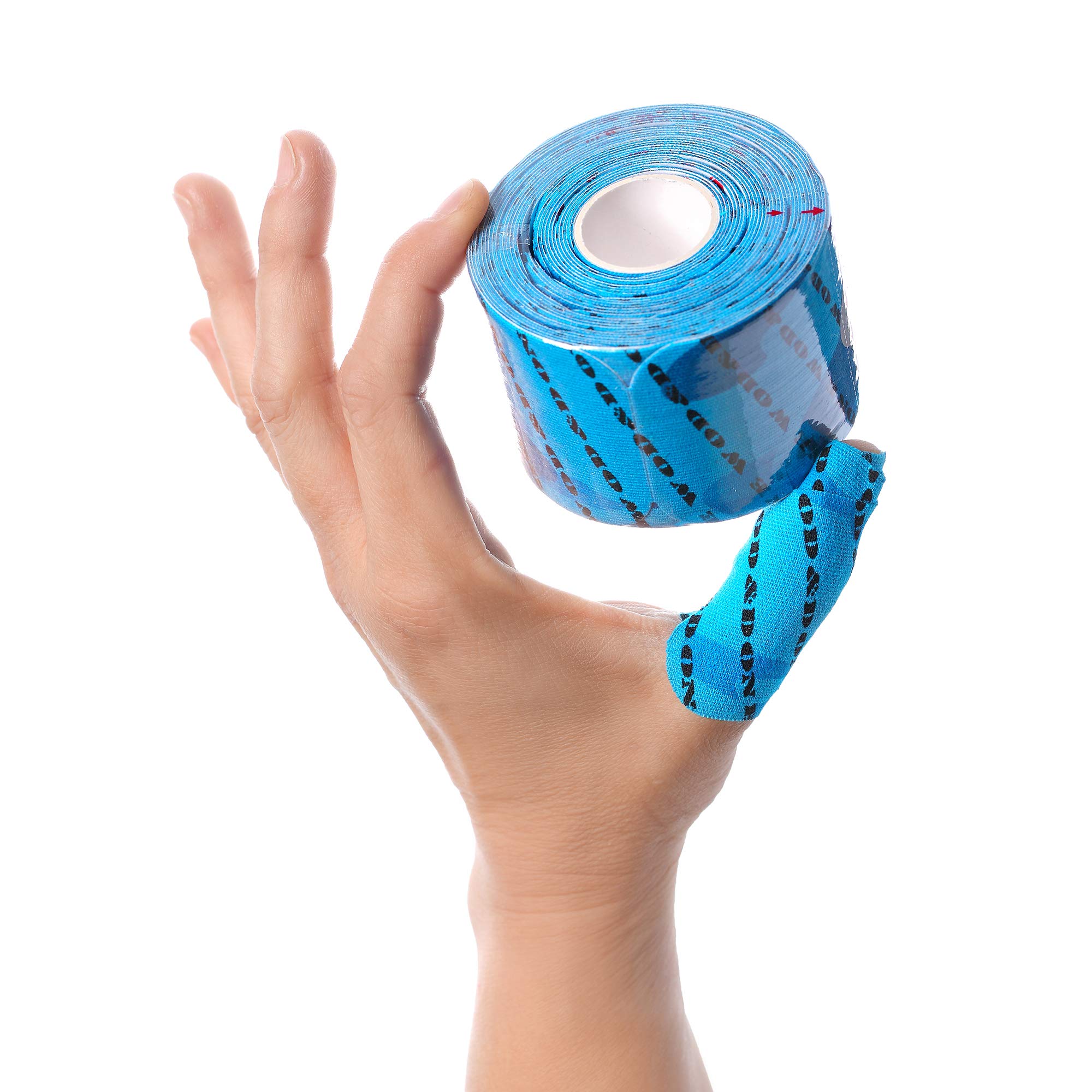 WOD&DONE Premium Pre-Cut Athletic Thumb Tape - 3 Rolls (96 Total Strips) 6x2 Inch Hook Grip Protection for Weightlifting, CrossFit & Functional Fitness - Ideal for Olympic Lifts, Powerlifting & Gym Workouts - Blue