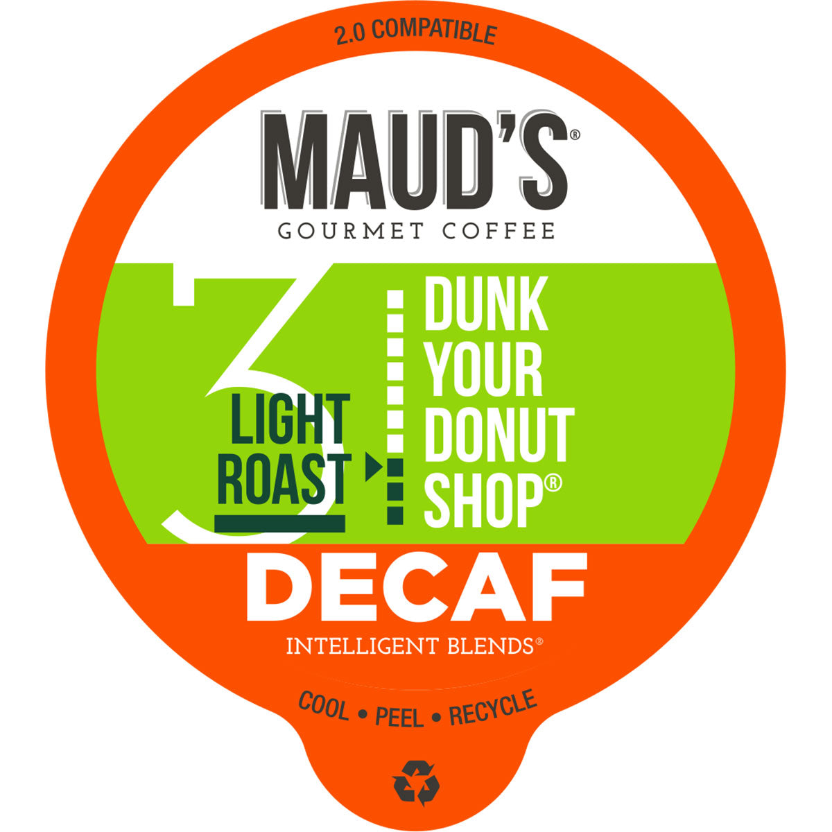 Maud's Decaf Donut Shop Light Roast Coffee Pods - Compatible with Keurig 2.0 - Smooth Low Acid Coffee for Morning Brew & Office Use