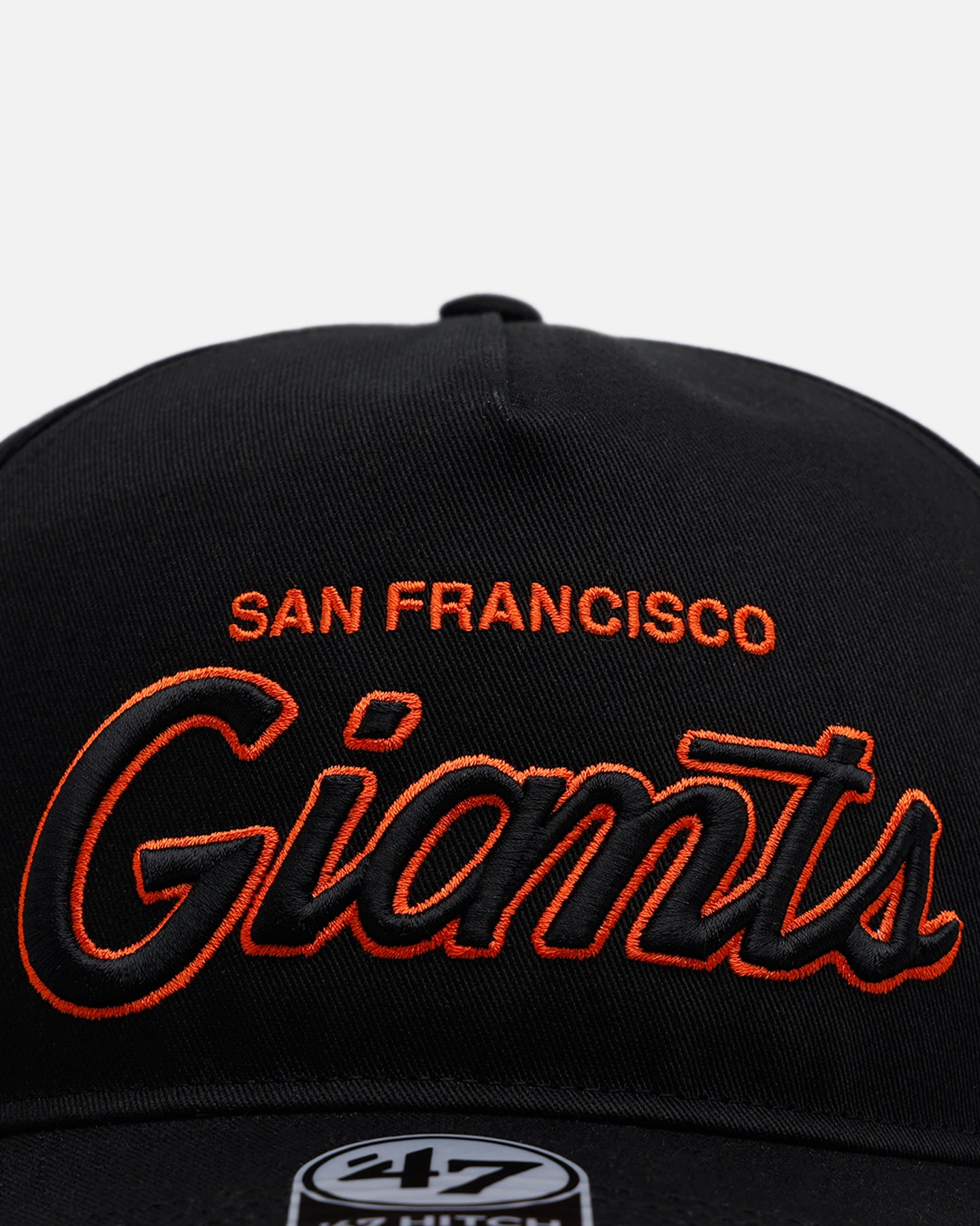 47 Brand San Francisco Giants 'Black Dome Script' Snapback Hat - Adjustable Hitch Back - Black Baseball Cap for Men & Women - Perfect for Games, Streetwear & Casual Outfits