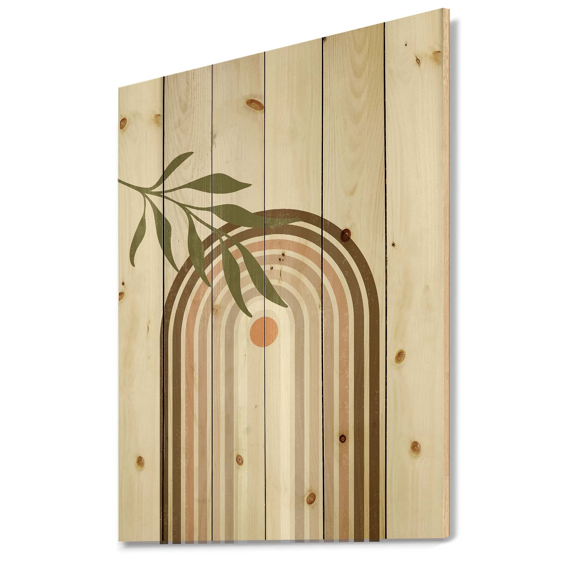 A Touch of Nature: Transforming Spaces with Abstract Sun Moon Leaf Wood Wall Art