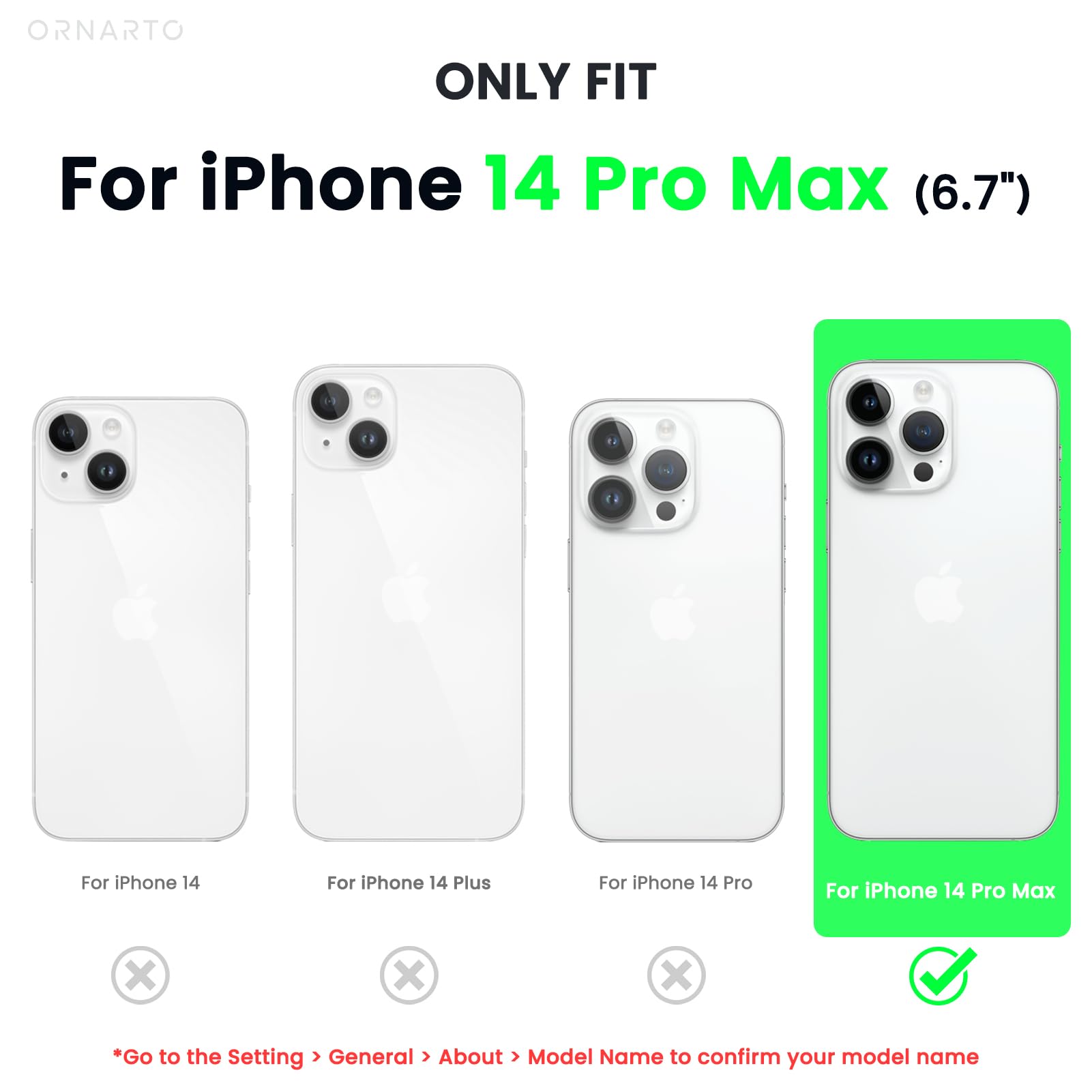 ORNARTO Liquid Silicone Shockproof Case for iPhone 14 Pro Max with 2 Screen Protectors | Full Body Protection | Olive Green | Perfect for Outdoor Activities & Daily Use