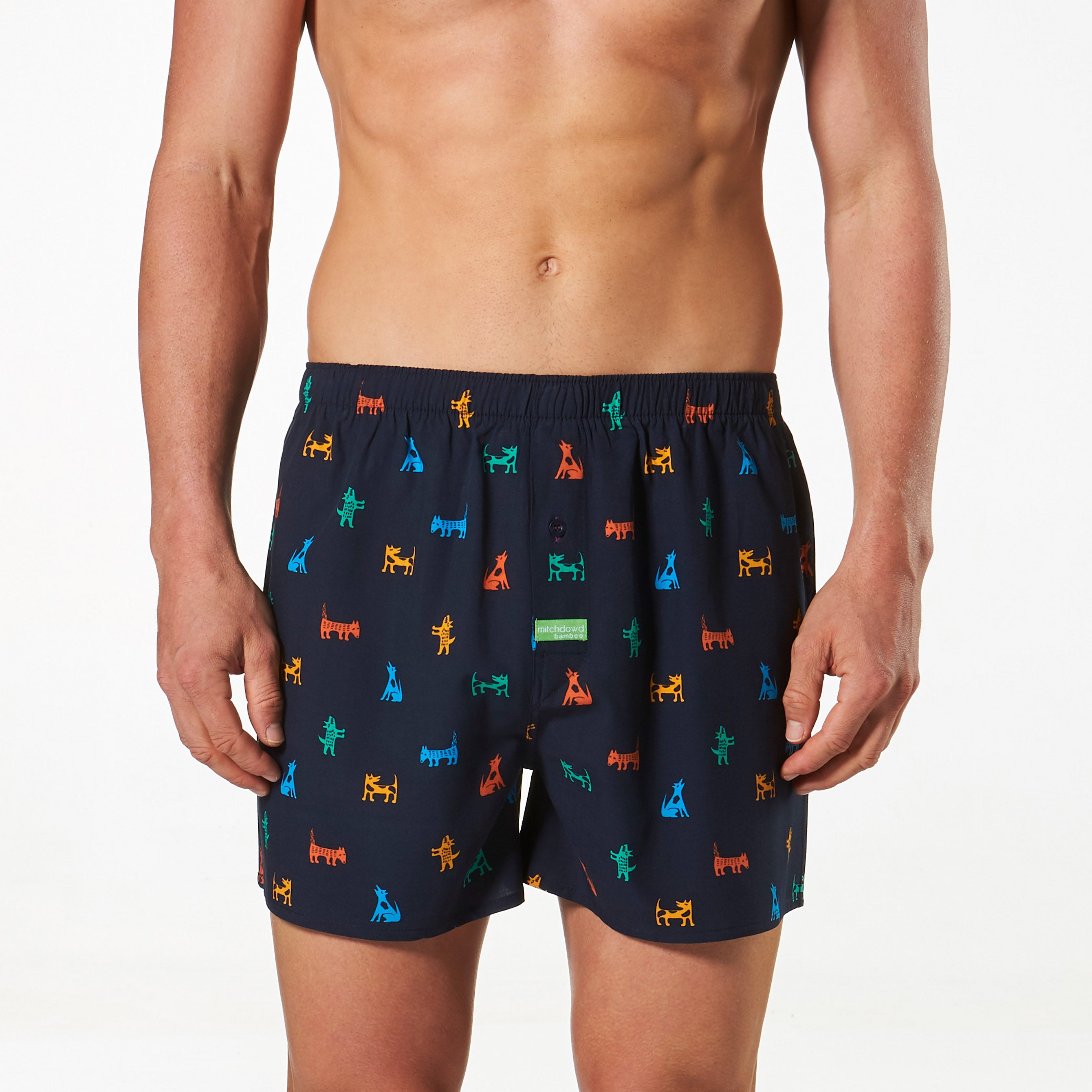 Men's Bamboo Boxer Shorts - Soft Breathable Underwear for Comfort & Style | Navy Blue | Perfect for Lounge, Sleep & Everyday Wear