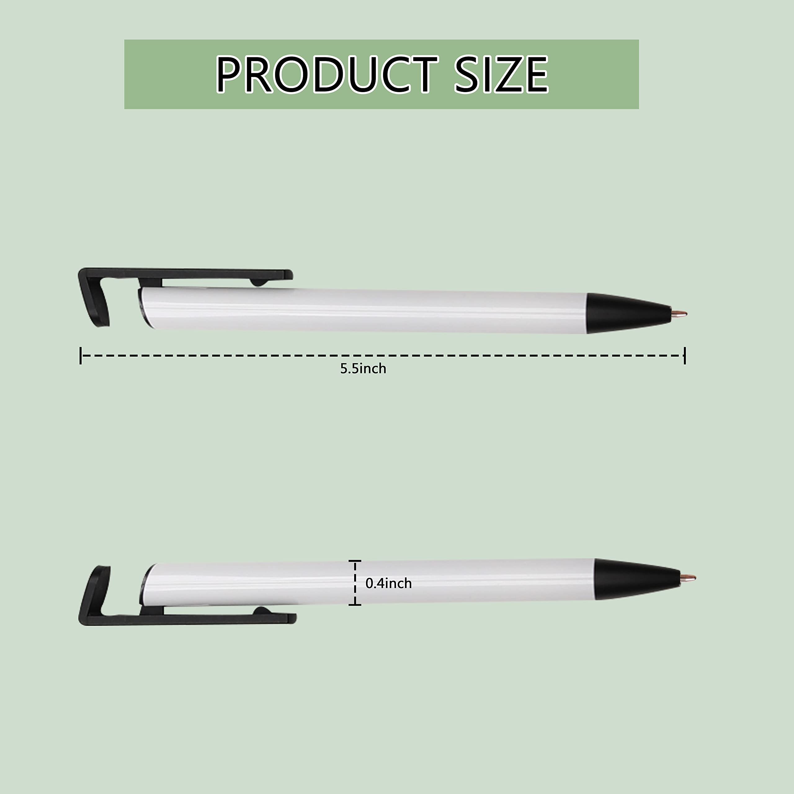 Custom Sublimation Pens - 30 Pack White Aluminum Ballpoint Pens with Shrink Wrap & Clip for DIY Printing | Perfect for School, Office & Craft Projects | Personalized Stationery Supplies for Gifts & Promotions