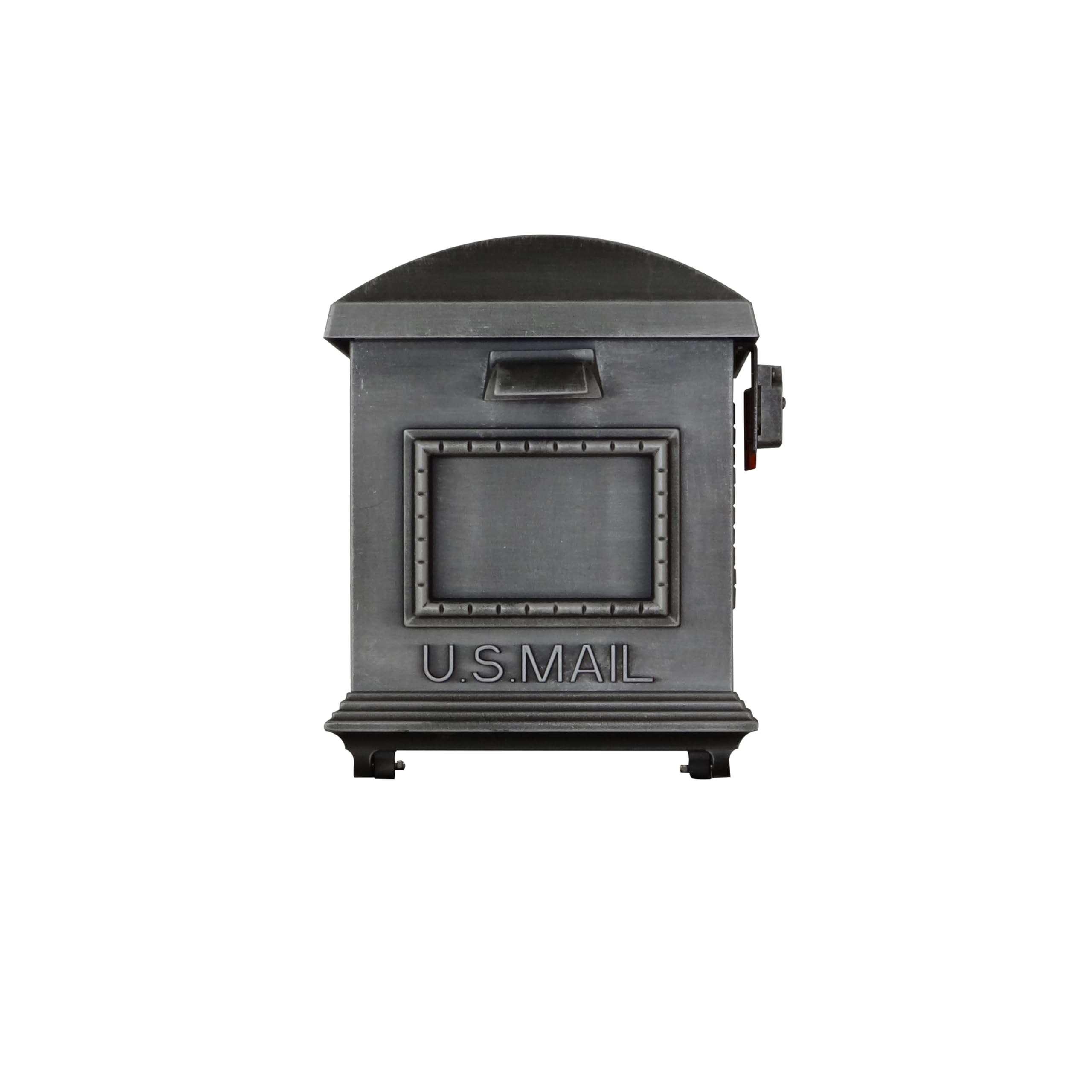 Special Lite SCT-1010-SW Traditional Curbside Mailbox - Swedish Silver Aluminum Post Mount Mailbox for Home & Business - Durable Weatherproof Outdoor Mailbox for Residential & Commercial Use