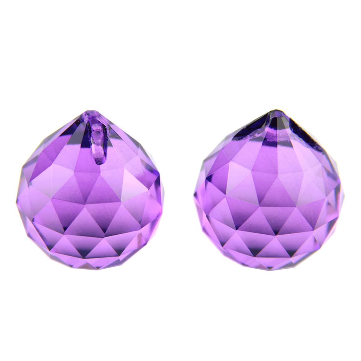 Queenbox 10pcs 15mm Crystal Suncatcher Prism Ball Rainbow Hanging Pendants with Hole - Feng Shui Window Decor, Chandelier Accessories, DIY Home & Garden Decoration for Sunlight Rainbow Effects