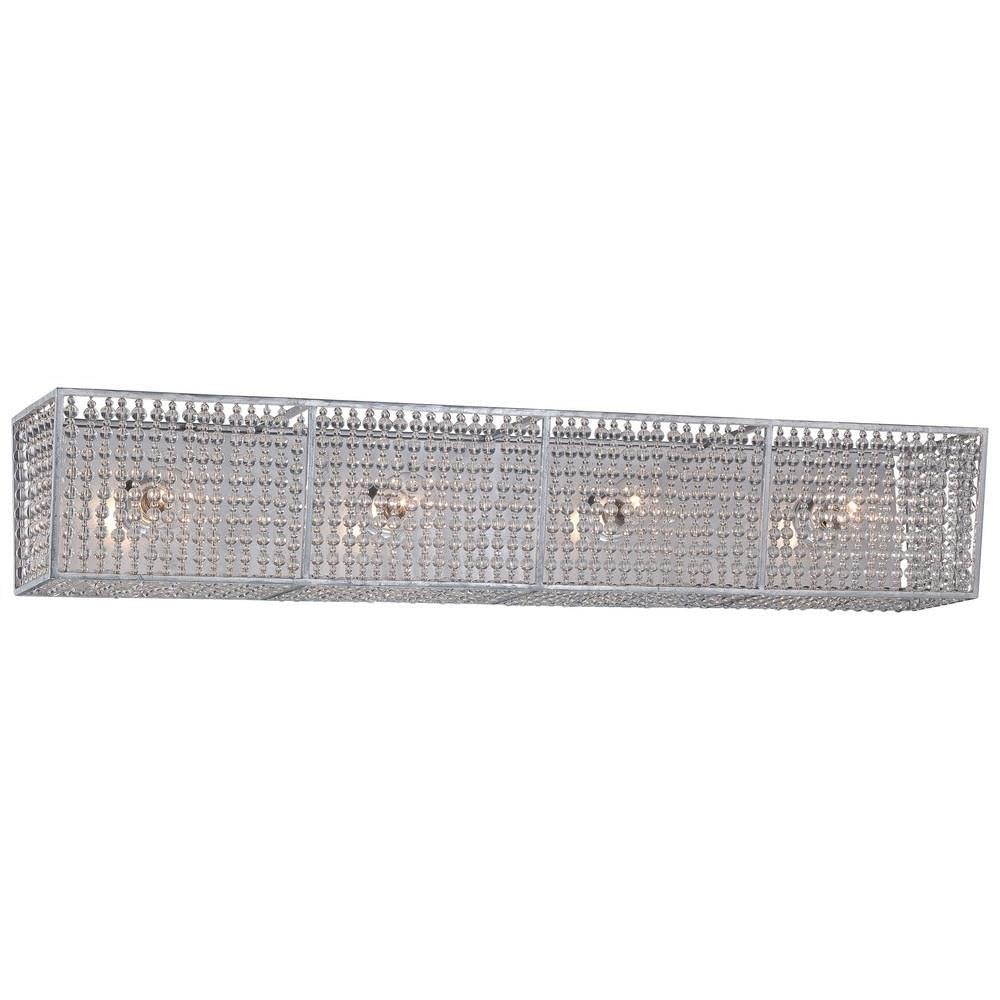 Metropolitan N2734-598 Saybrook Bathroom Vanity Light Fixture - 4-Light 240W Brushed Nickel Finish - Perfect for Modern Bathroom, Powder Room & Dressing Area Lighting