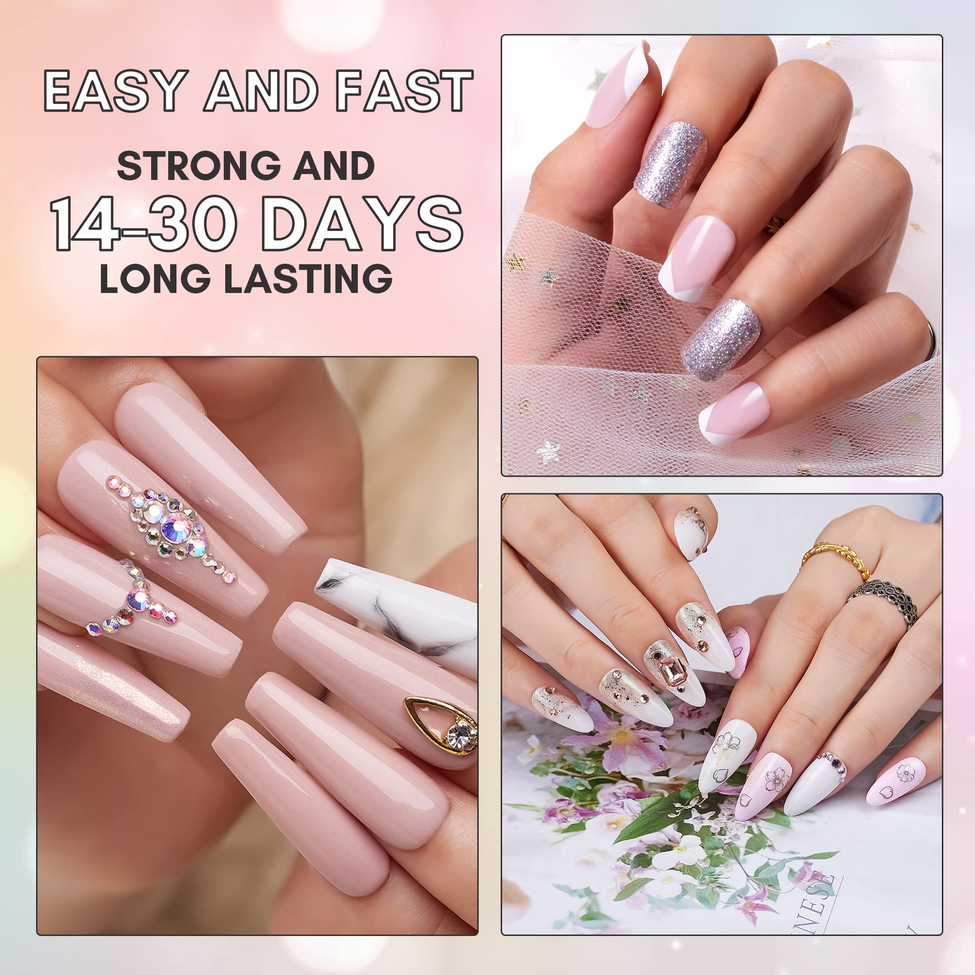 Makartt Super Strong Nail Glue for Press On Nails - Professional Acrylic Nail Adhesive, Long Lasting Fake Nails & Broken Nails Repair Kit (10Pcs) - Perfect for Salon, Home Manicures & Nail Extensions