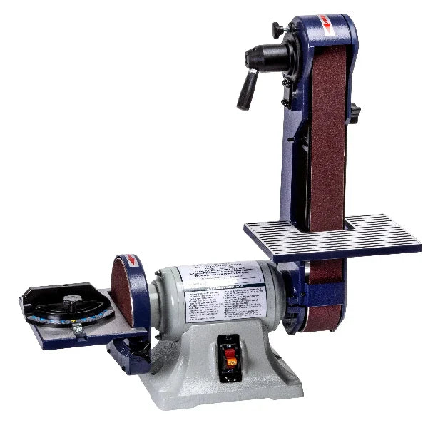 2 x 42 Inch Belt & 6 Inch Disc Sander - Dual Power Bench Grinder for Woodworking, Metal Polishing & Knife Sharpening - Perfect for DIY Projects & Professional Workshops