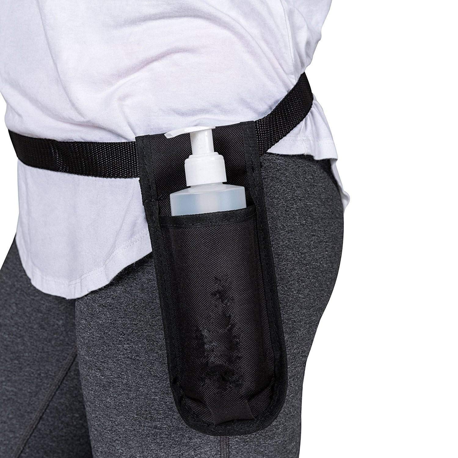 CESUO Adjustable Belt Clip Massage Oil Bottle Dispenser - Portable & Unique Design for Massage Therapists (Bottle Not Included) - Perfect for Spa, Home Massage & Aromatherapy Sessions
