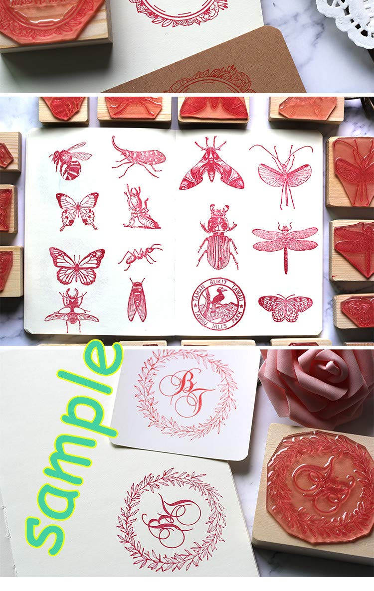 Always Kiss Me Goodnight Heart Rubber Stamps - Custom Business Logo Stamp for Weddings, Invitations & Save The Date - Premium Cling Stamp for DIY Crafting, Scrapbooking & Stationery Design