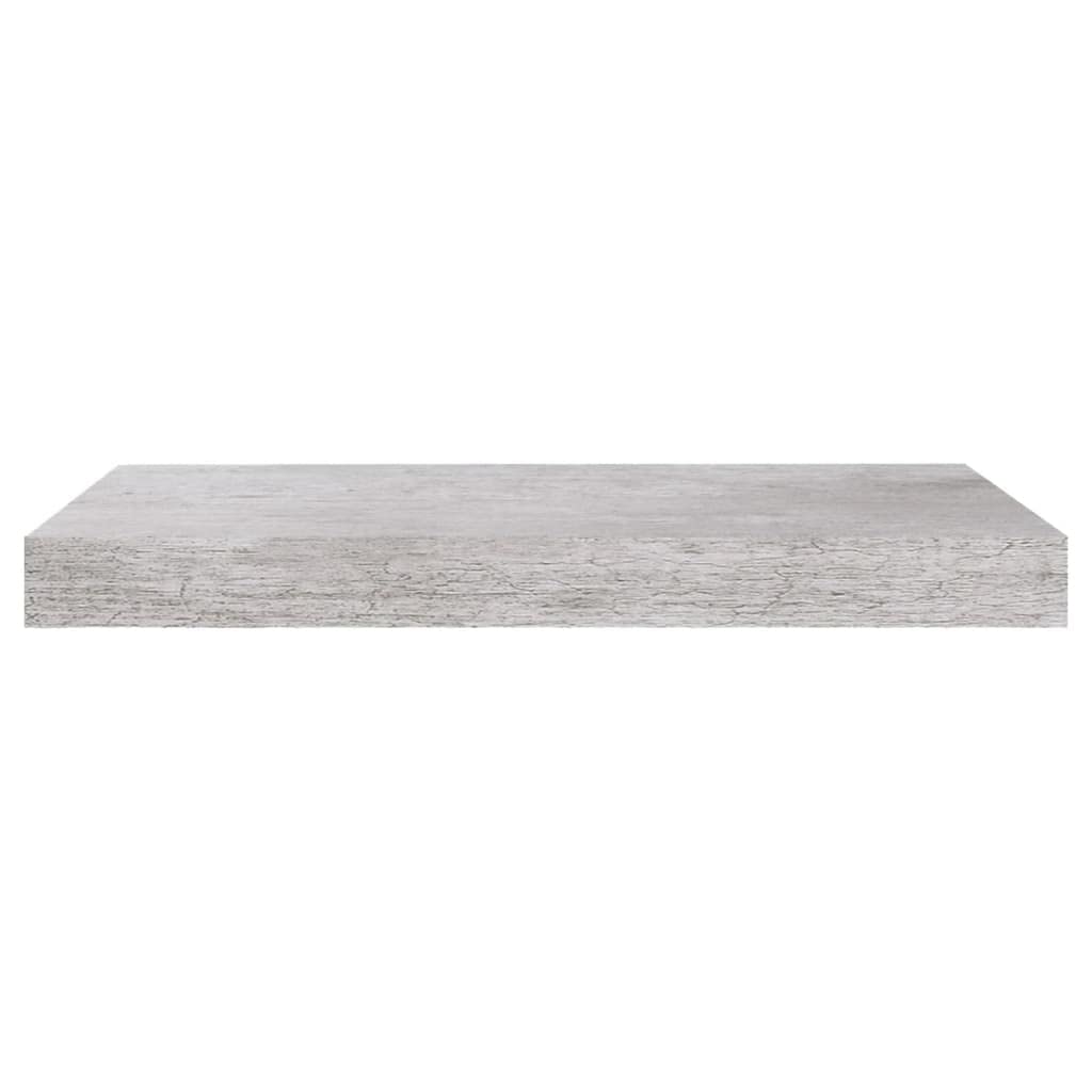 Floating Shelf Wall Mount - 2 Pack Concrete Gray MDF Shelves 19.7