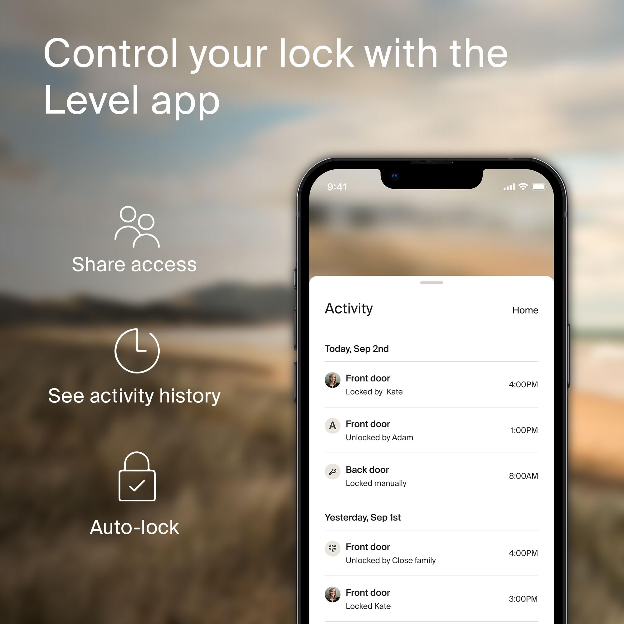Level Lock+ Deadbolt Smart Lock - World's Smallest Smart Lock with Apple Home Key Support - iOS & Android App Control - Compatible with Apple HomeKit - Matte Black Finish for Modern Homes - Perfect for Smart Home Security & Keyless Entry
