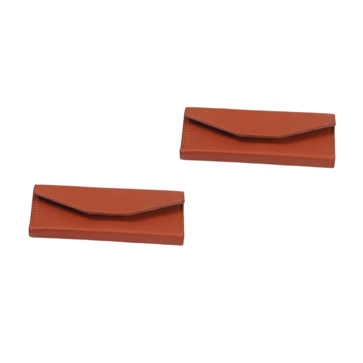 2pcs PU Eyelash Extension Tweezers Storage Case - Scratch & Wear Resistant Makeup Tool Organizer, Portable Cosmetic Accessories Holder for Lash Techs & Beauty Professionals (Perfect for Salon, Travel & Home Use)