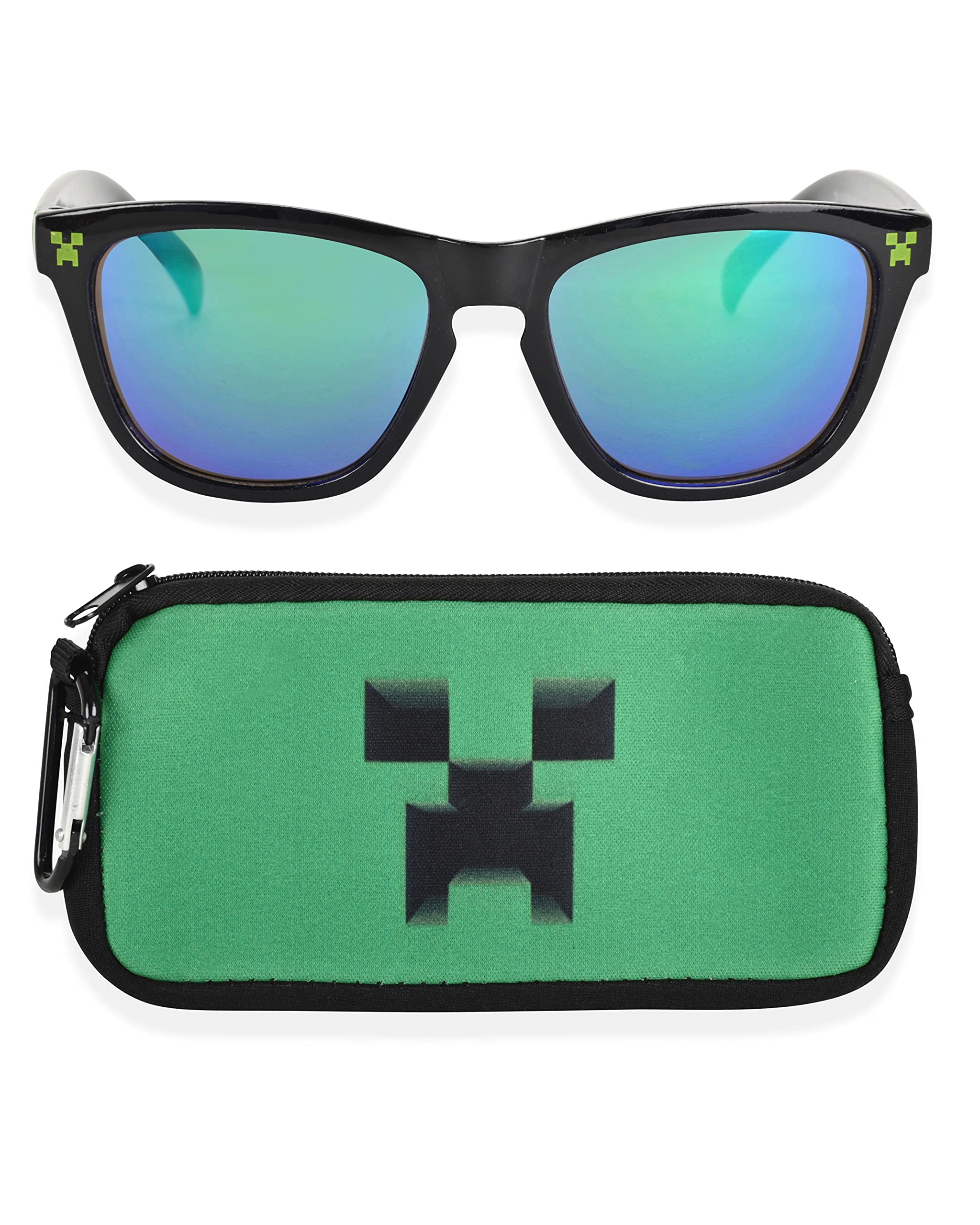 Minecraft Kids Sunglasses UV Protection - Polarized Toddler Sunglasses with Carrying Case - Perfect for Outdoor Play, Beach & Summer Activities