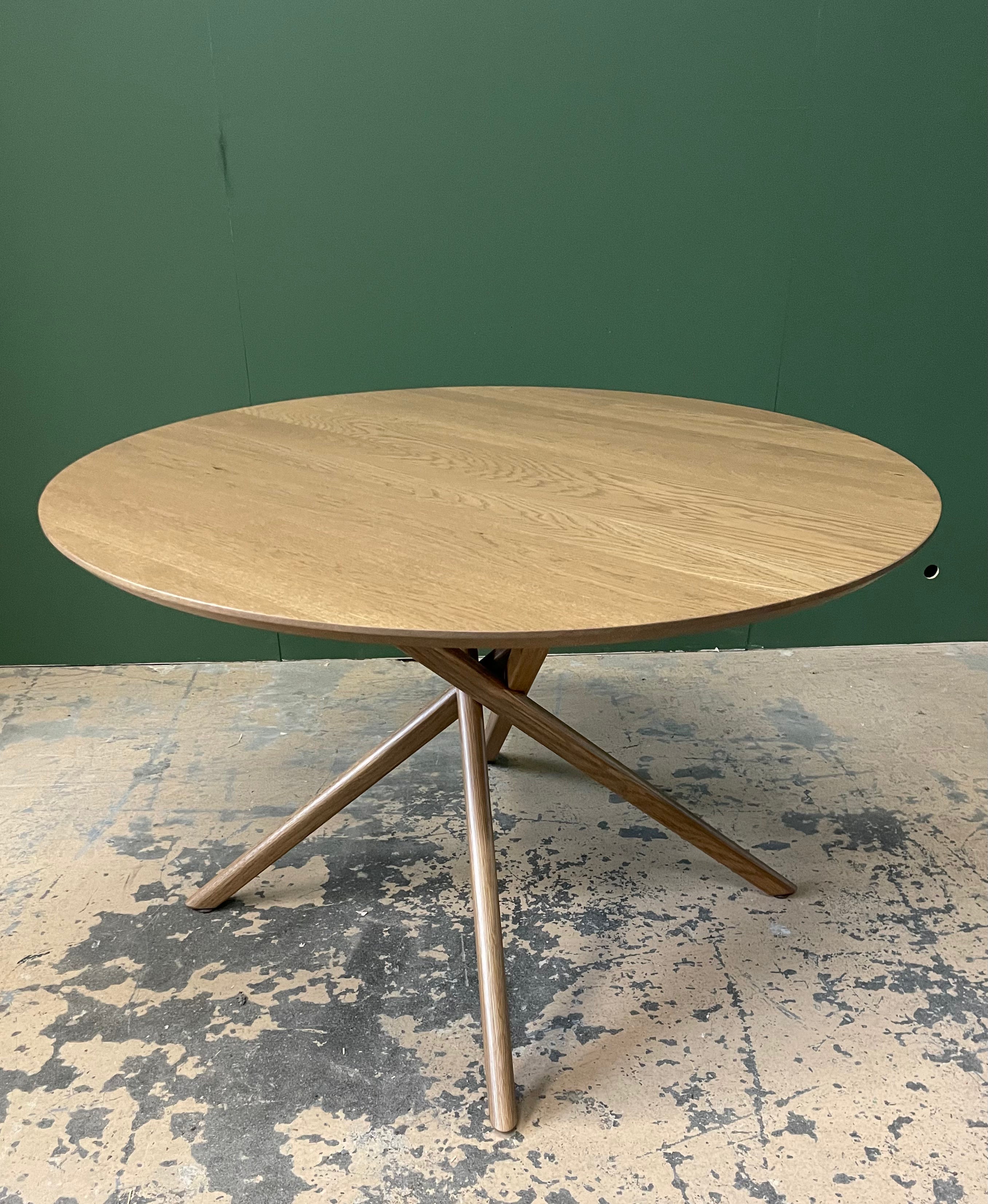 48 Inch White Oak Flynn Dining Table - Modern Farmhouse Style for Kitchen & Dining Room | Perfect for Family Gatherings & Entertaining