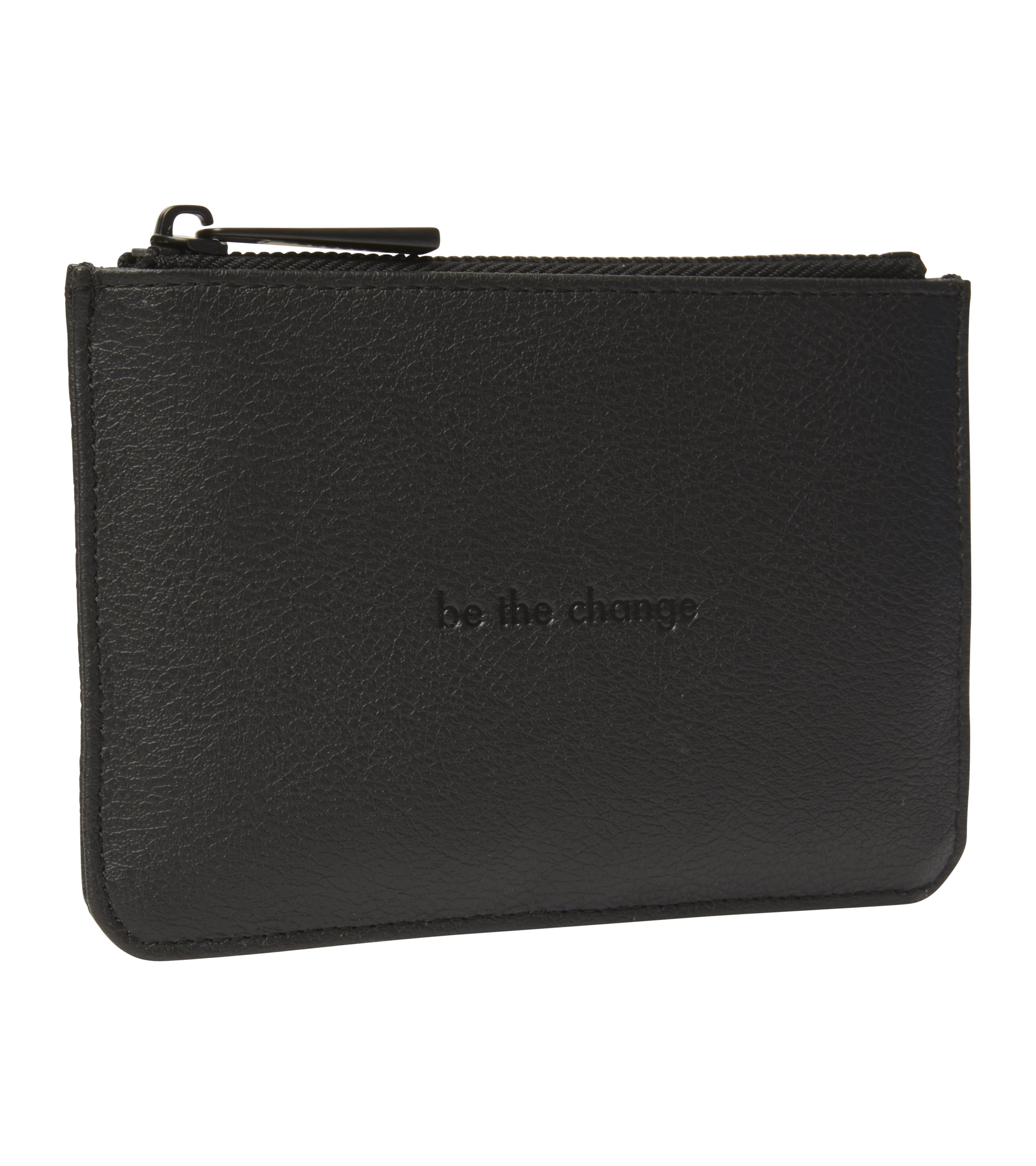 Vegan Leather Apple Card Holder Pouch - Slim RFID Blocking Wallet for Credit Cards & ID | Perfect for Travel, Minimalist Wallets & Everyday Carry (Black)