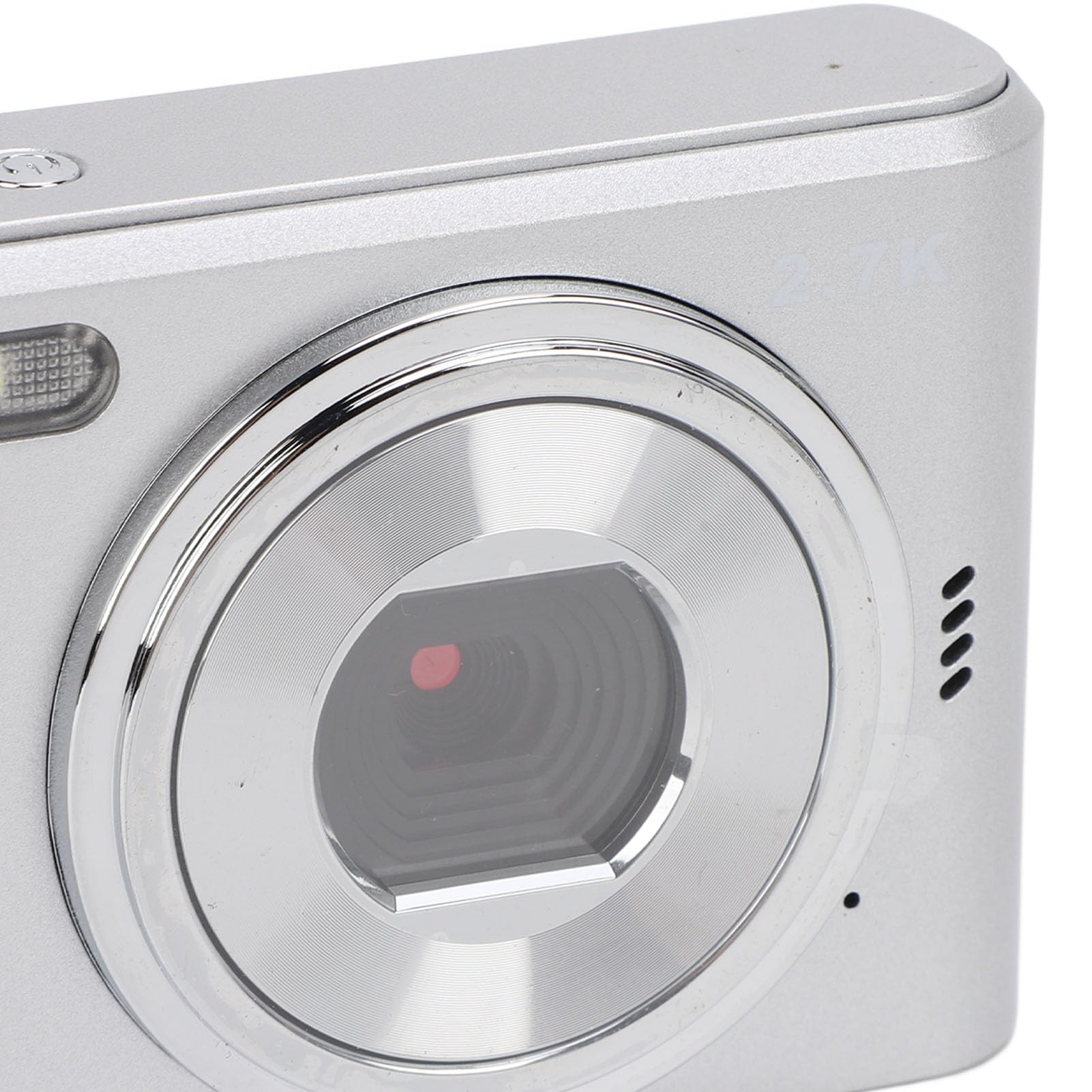 48MP HD Digital Video Camera with 2.7K Resolution, 8X Digital Zoom & Auto Focus - Portable Travel Camera with IPS Screen & 700mAh Battery (Silver) - Perfect for Vlogging, Travel Adventures & Family Events