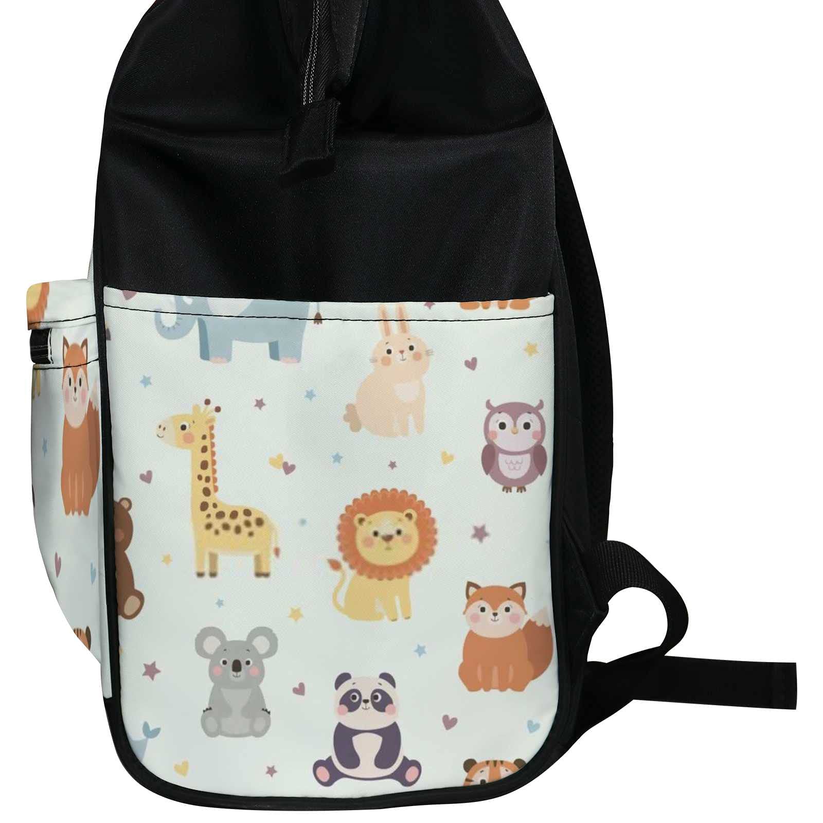**Cute Cartoon Kawaii Wild Animals Diaper Backpack – Waterproof Baby Nappy Changing Bag with Large Capacity, Travel-Friendly Laptop Backpack for Women & Men – Perfect for Daycare, Travel & Outdoor Adventures**