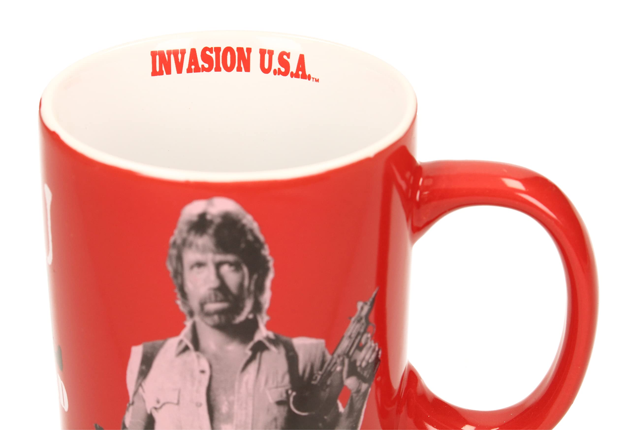Chuck Norris Funny Coffee Mug - 'See You in Hell' Novelty Ceramic Cup - Perfect for Office Gifts, Man Cave Decor & Coffee Lovers