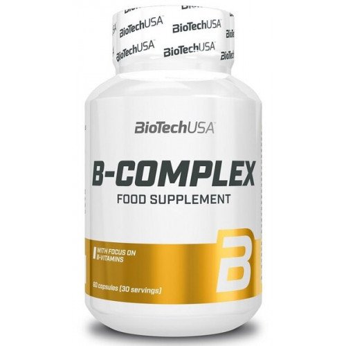 BioTechUSA Vitamin B Complex Supplement - 60 Capsules for Energy, Metabolism & Immune Support - Perfect for Daily Wellness & Active Lifestyle
