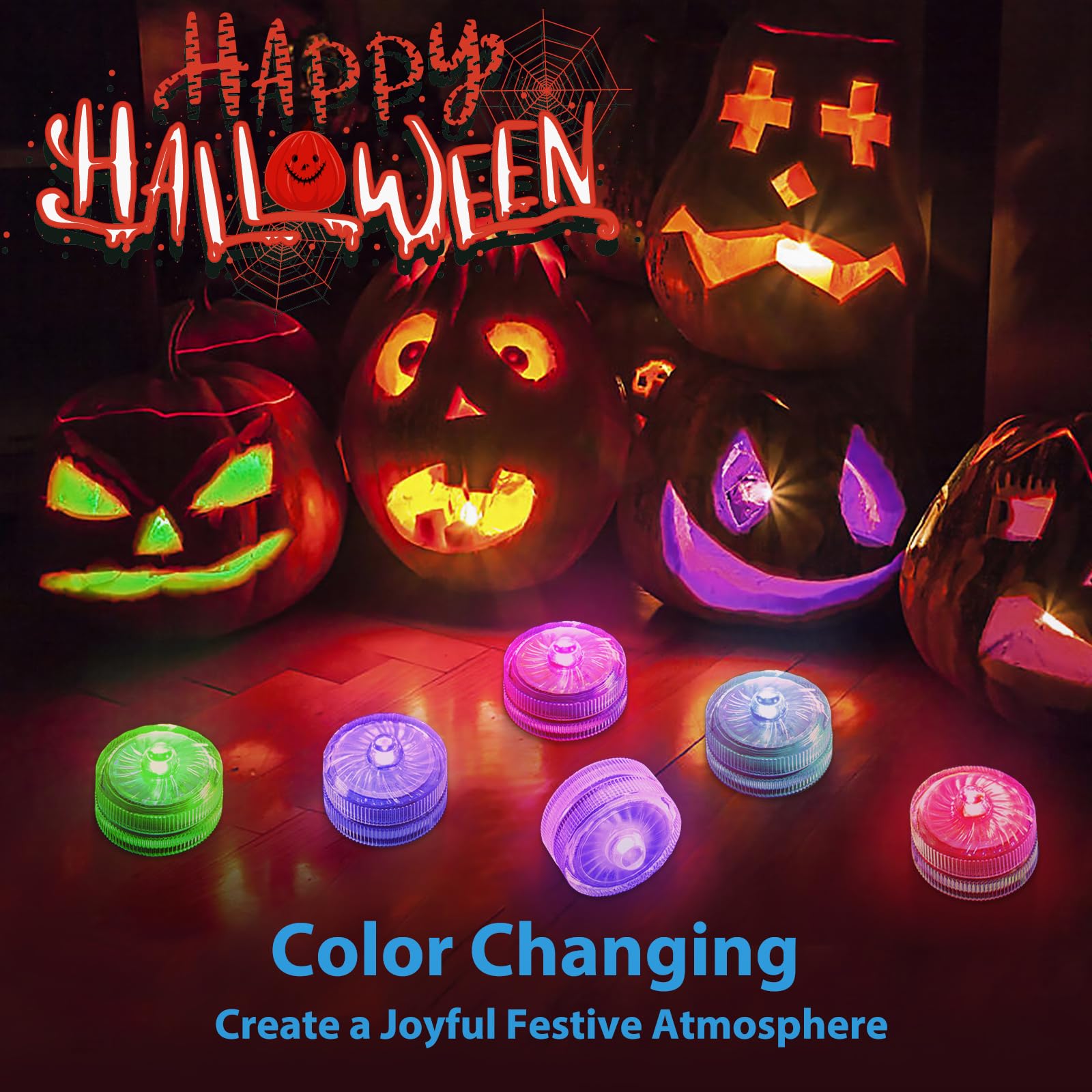 12 Pack RGB Submersible LED Lights - Waterproof Pool & Shower Lights, Mini LED Tea Lights for Crafts, Parties, Weddings, Swimming Pools & Fountains | Perfect for Home Decor, DIY Projects & Special Events