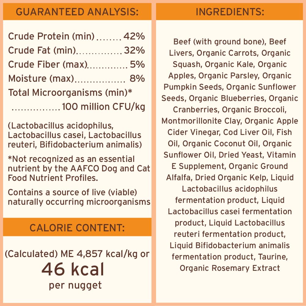 Primal Freeze Dried Raw Beef Dog Food Nuggets - Grain Free, High Protein Complete Meal | Perfect as Dog Food Topper or Training Treat | Ideal for Active Dogs & Puppies (14 oz)