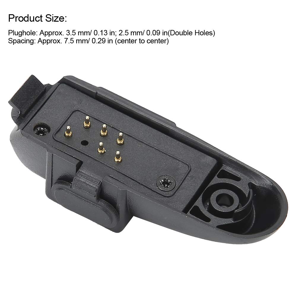 PUSOKEI 2 Pin Audio Adapter for Baofeng BF9700 BFA58 BFUV9R UV9R Plus - Walkie Talkie Headset Port Accessories Replacement - Perfect for Outdoor Adventures, Security Work & Emergency Communication