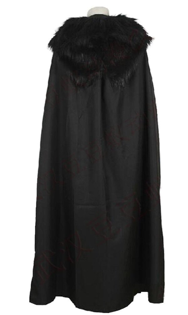 John Snow Costume for Men - Adult Game of Thrones Halloween Cosplay Outfit with Cloak & Sword - Perfect for Halloween Parties, Comic Con, and Themed Events