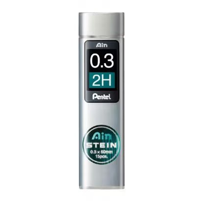 Pentel Ain STEIN Black Pencil Lead - 0.5mm HB Refills for Mechanical Pencils (12 Pack) - Smooth Writing for School, Office & Sketching