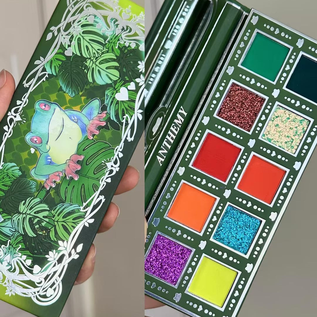 Anthemy Living Creatures Compendium 2.0 Moon Series - Dart Frog & Chameleon Eyeshadow Palette | Vegan Makeup for Party, Cosplay & Fantasy Looks