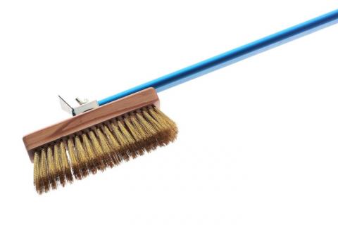 Gi.Metal Rotating Head Oven Brush with Brass Bristles - Heavy Duty Kitchen Cleaning Tool for Stoves, Grills & Baking Pans