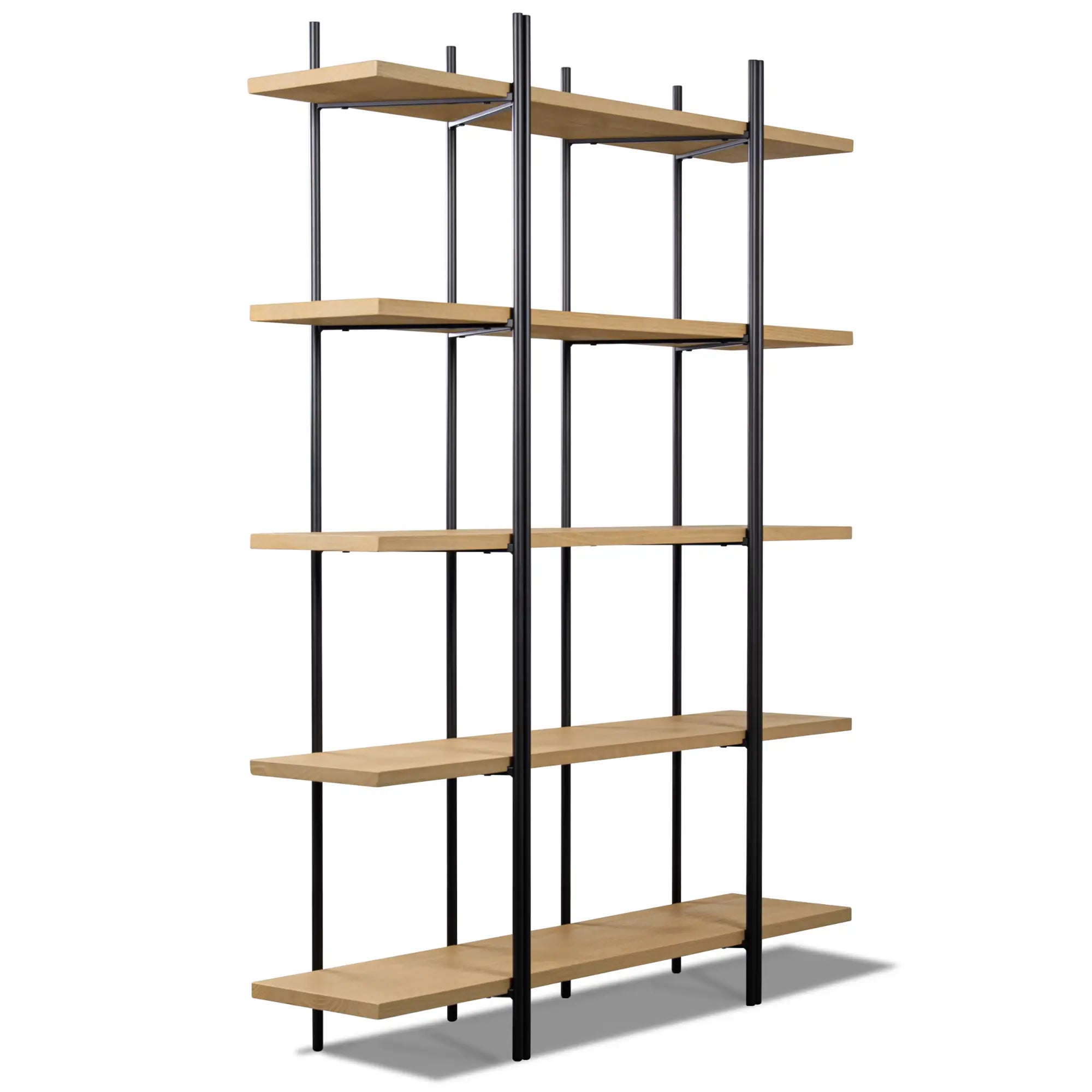 Modern Cascais 53 Bookcase - 5-Tier Wooden Bookshelf for Home & Office - Stylish Storage Solution for Books, Decor & Essentials | Perfect for Living Room, Bedroom & Study Organization