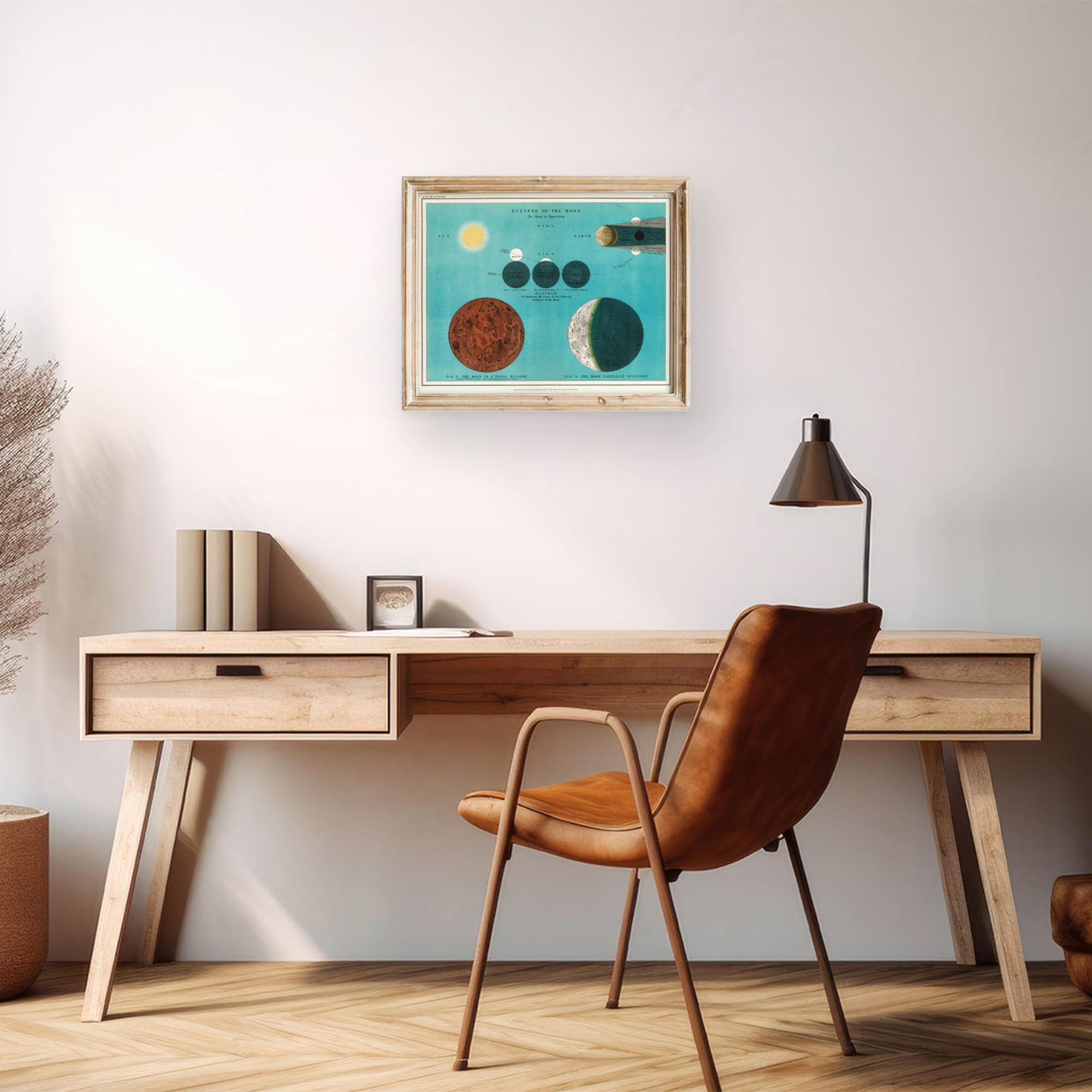 Eclipse Of The Moon Art Print - Unframed 11x14 Inches - Modern Aesthetic Wall Decor - Stunning Lunar Poster for Home & Office - Elegant Wall Art Prints for Living Room, Bedroom or Workspace