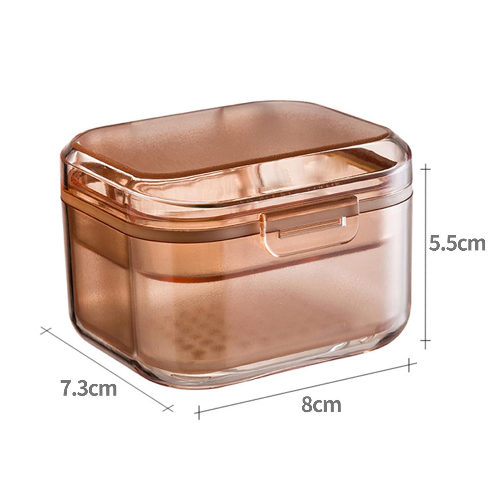 Transparent ABS Denture Case with Lid & Brush - Food Grade Storage for Elderly - Ideal Travel & Home Use
