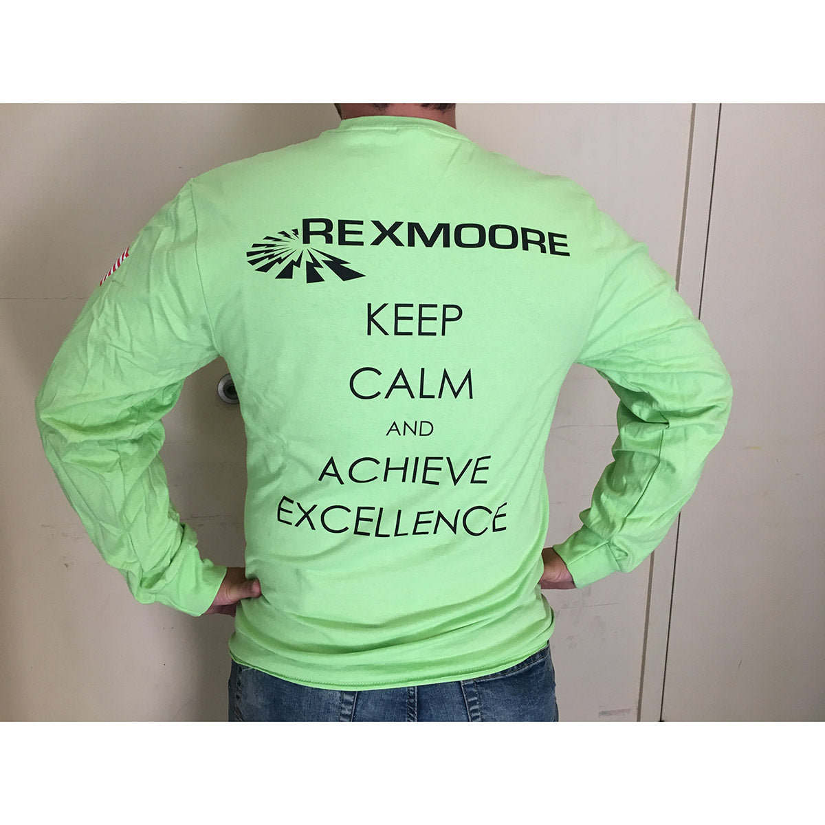 2XL Long Sleeve T-Shirt with Rex Moore Logo - Comfortable Cotton Crewneck Shirt for Men - Perfect for Casual Wear, Work & Outdoor Activities