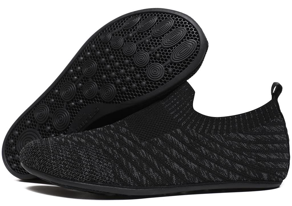 SLEVEL Lightweight Non-Slip House Slippers for Women & Men - Comfortable Indoor Home Yoga Shoes for Relaxation, Lounge & Spa Use