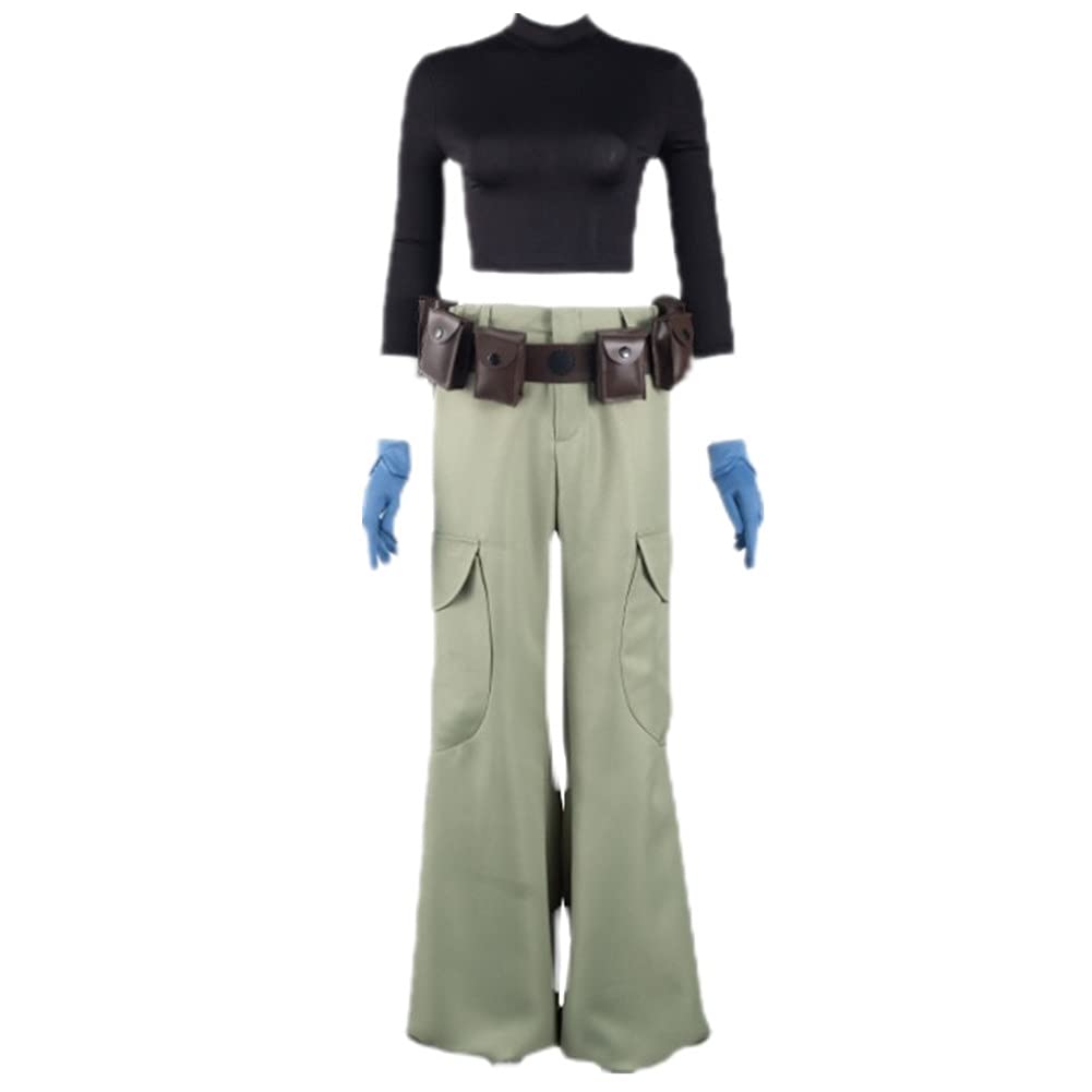 Anime Kim Possible Cosplay Costume - Full Set Halloween Outfit for Cosplay, Carnival & Themed Parties | Perfect for Halloween, Comic Con & Anime Events