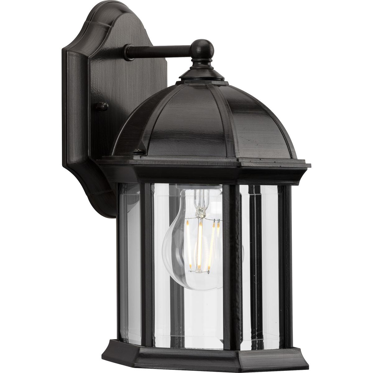 Dillard Collection One Light Clear Glass Outdoor Wall Lantern P560321 - Weatherproof Exterior Sconce for Porch, Patio, Garden & Entryway Lighting