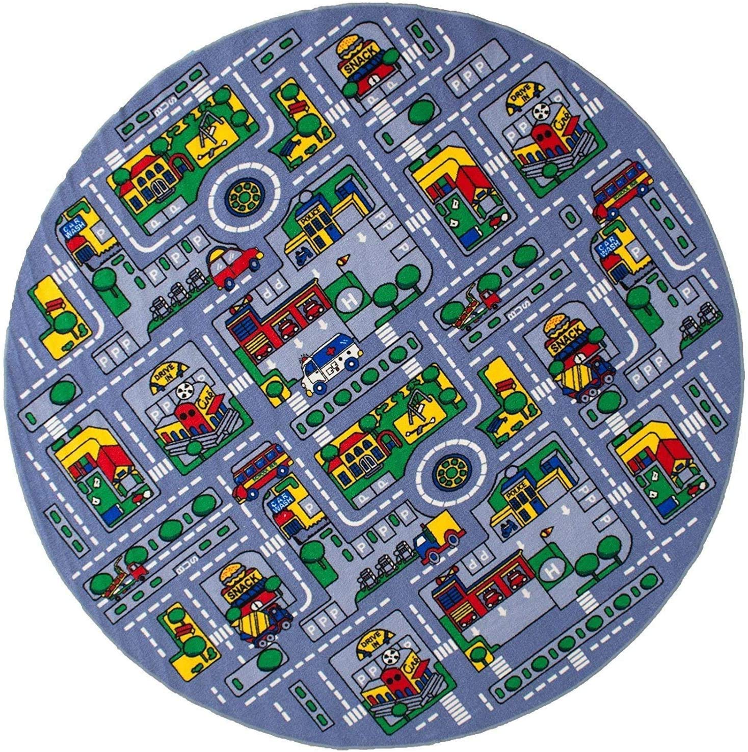 Kids Carpet Playmat Rug - Interactive City Map Design for Toy Car Racing - Non-Slip Floor Mat for Toddlers Boys & Girls - Perfect for Bedroom, Playroom & Living Room - Educational Play Mat for Early Learning & Imaginative Play