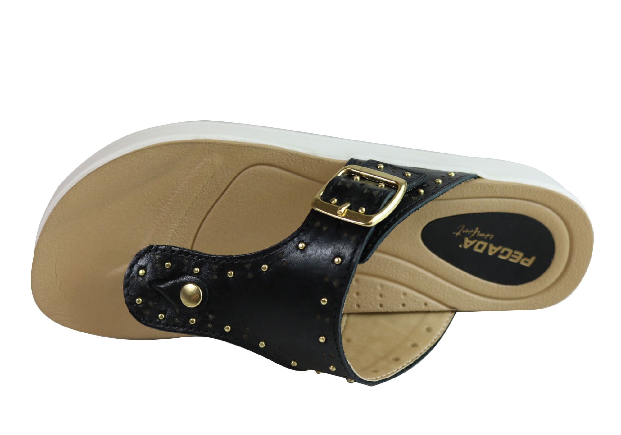 Jess Women's Cushioned Leather Sandals - Comfortable Flip Flops Made in Brazil - Perfect for Beach, Vacation & Summer Outfits