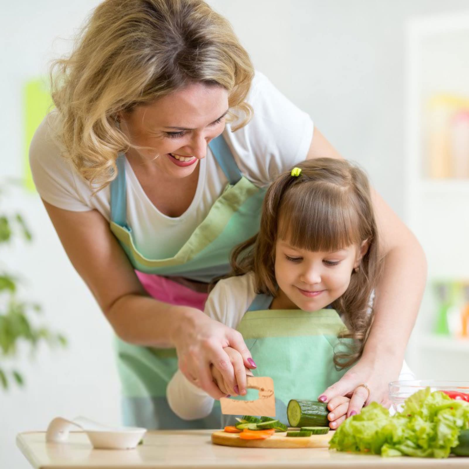 BBKON 7-Piece Kids Knife Set - Safe Toddler Kitchen Tools for Cutting Fruits & Veggies - Perfect for Cooking & Baking