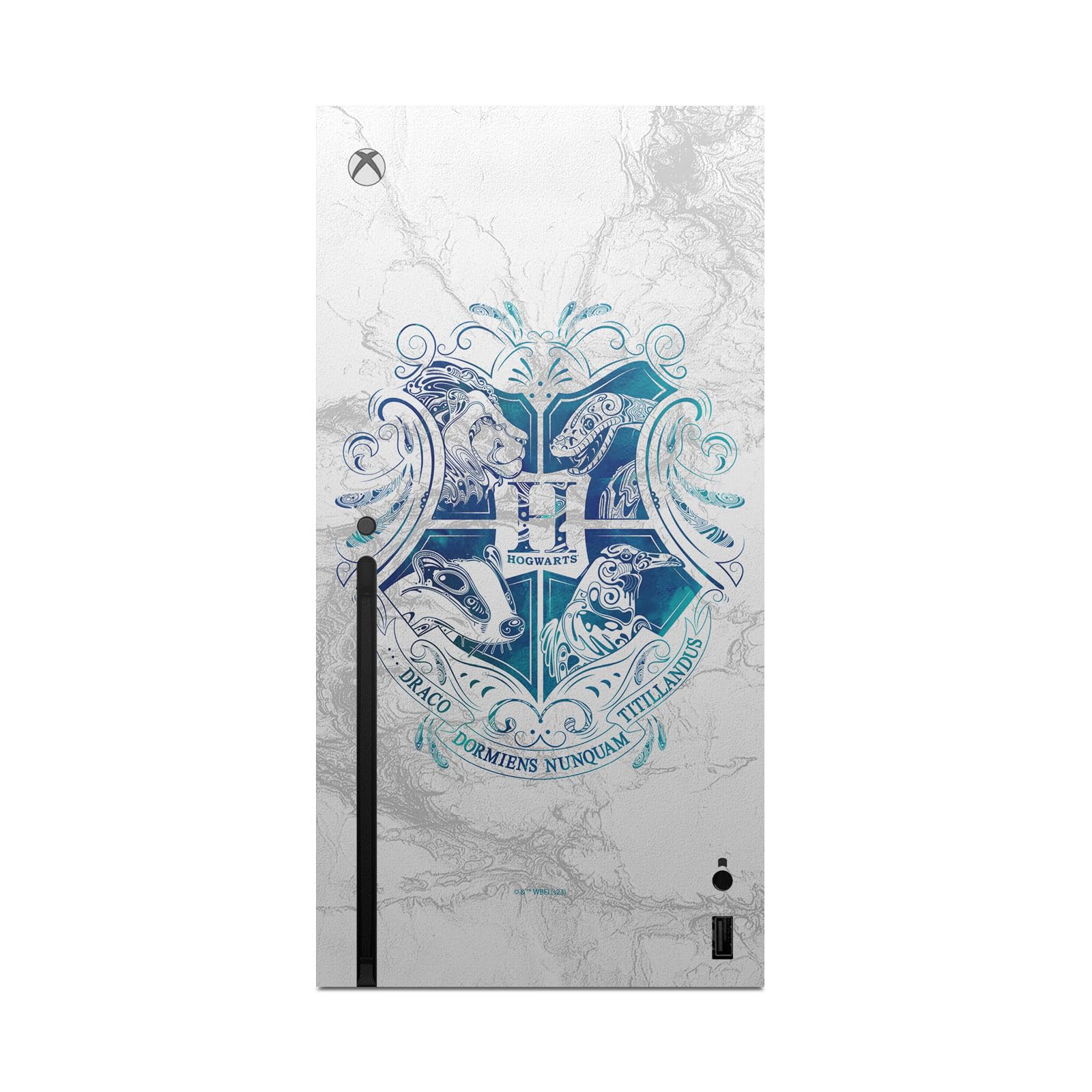 Official Licensed Harry Potter Hogwarts Aguamenti Vinyl Skin Sticker - Compatible with Xbox Series X Console & Controller Bundle - Perfect for Gaming, Collectibles, and Harry Potter Fans