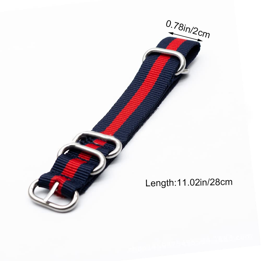 Durable Nylon Watch Strap Replacement - Adjustable 20mm Watch Band for Men & Women - Perfect for Outdoor, Sports & Everyday Wear