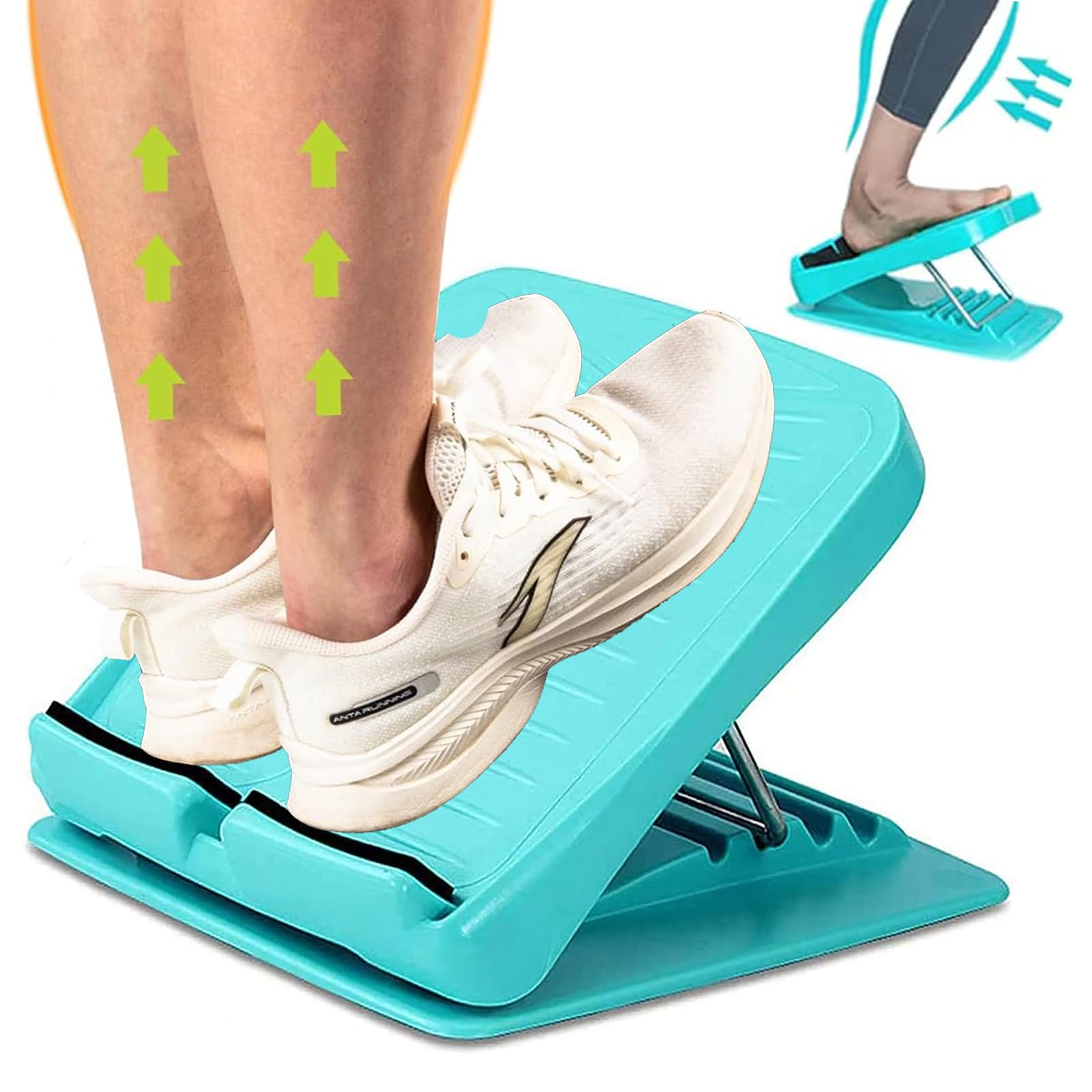 Adjustable Slant Board for Calf Stretching & Plantar Fasciitis Relief - Incline Stretch Board & Foot Stool for Strength Training & Leg Exercises - Perfect for Home Gym, Physical Therapy & Yoga Workouts