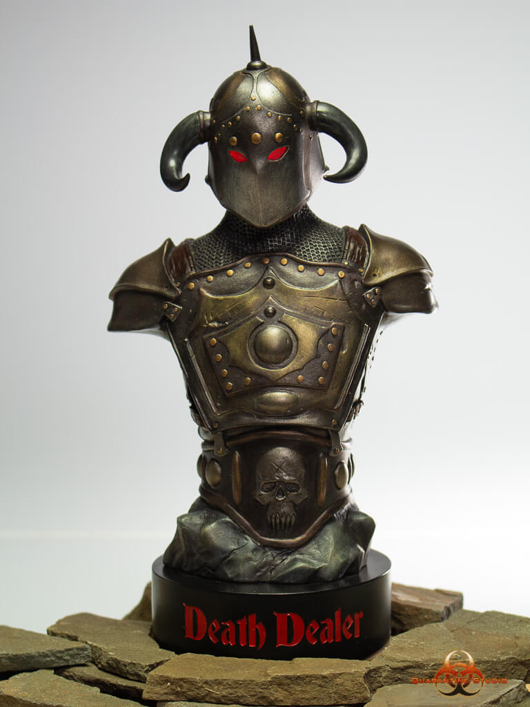 Quarantine Studios Frazetta Death Dealer Bust - Collectible Resin Statue - Fantasy Art Sculpture - Perfect for Home Decor, Gaming Room, and Comic Book Collections
